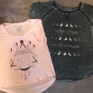 NOT FOR SALE, 2 Size small Yoga inspired t-shirts